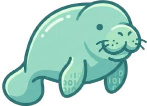 llmman logo: a manatee